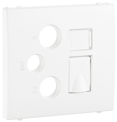 Enjoliveur pour Prises Mixtes R - TV - SAT - RJ45 /  R - TV - SAT - RJ45 - FO