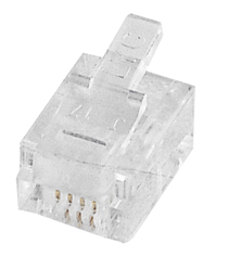 Fiche RJ - 6 Positions avec 4 Contacts
