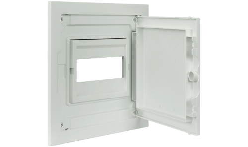 Interior y Puerta para Cuadro de Distribución de Bajo Perfil - 8 MÓDULOS (1x8)