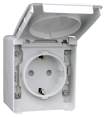 Base Schuko con Protección